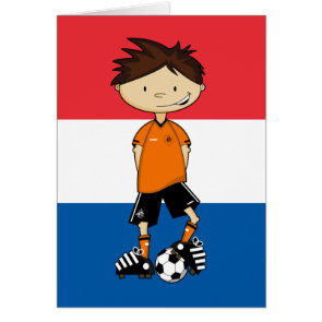 Dutch Soccer Boy Card card