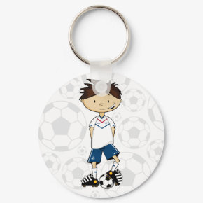 Dutch Soccer Boy Keychain keychain