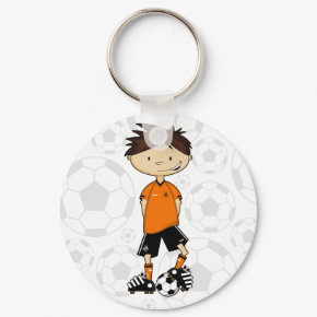 Dutch Soccer Boy Keychain keychain