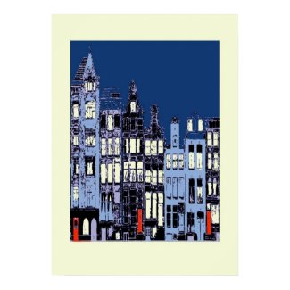 Dutch Town At Night print