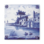 Dutch traditional blue tile magnets