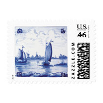 Dutch traditional blue tile stamps