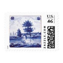 Dutch traditional blue tile stamps