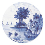 Dutch traditional blue tile stickers