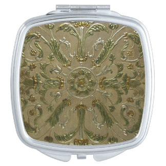 DUTCH VINTAGE  FLORAL COMPACT MIRROR