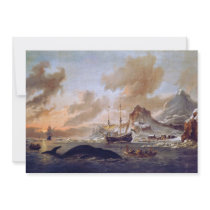 Dutch Whalers Near Spitsbergen by Abraham Storck Personalized Invitations