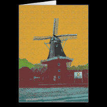 Dutch Wind Mill Van Gogh Style cards