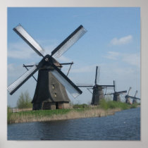 Dutch windmills posters