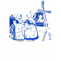 Dutch Women At Windmill t-shirts by figstreetstudio Dutch Women At Windmill t-shirts