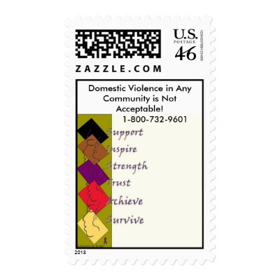 dv logo, Domestic Violence in Any Community is ... Postage Stamps by Nafisa