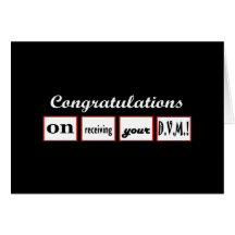 DVM Degree - CUSTOM NAME Congratulations - Greeting Card