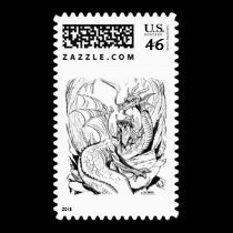 dwarf and dragon lineart postage by jshamburgerstudio dwarf and dragon lineart postage
