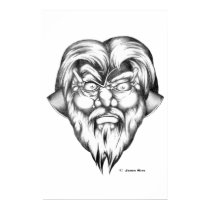 Dwarf Head - WB posters