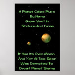 Dwarf Planet Pluto Limerick Poster