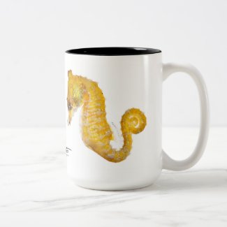 Dwarf Seahorse, Hippocampus zosterae Two-Tone Coffee Mug