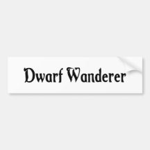 Dwarf Wanderer Bumper Sticker