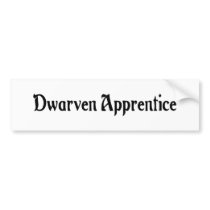 Dwarven Apprentice Sticker Bumper Sticker