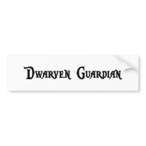 Dwarven Guardian Bumper Sticker