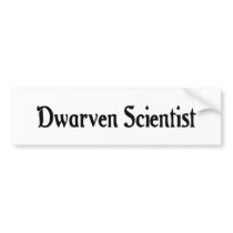 Dwarven Scientist Sticker Bumper Sticker