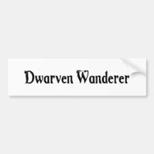 Dwarven Wanderer Bumper Sticker