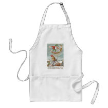 Dwarves with Sacks of Gold Vintage New Year Aprons