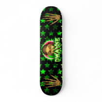 Dwayne skull green fire Skatersollie skateboard