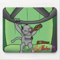 DWI God Kitty Mousepad mousepads