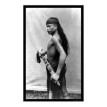 Dyak Man With Weapon in Singapore 1899 posters by lc_vintagephotos Dyak Man With Weapon in Singapore 1899 posters