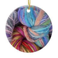 Dyed Knitting Yarn Christmas Tree Ornament