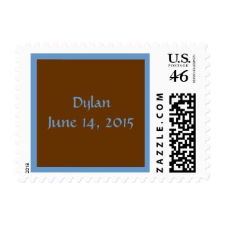 Dylan Max Blue Brown Stamp stamp