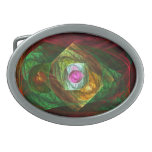 Dynamic Connections Abstract Art Belt Buckles