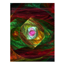 Dynamic Connections Abstract Art Postcard