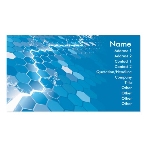 dynamic electric business card design (front side)