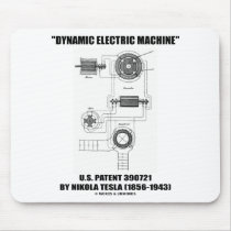 Dynamic Electric Machine US Patent 390721 By Tesla Mouse Pads