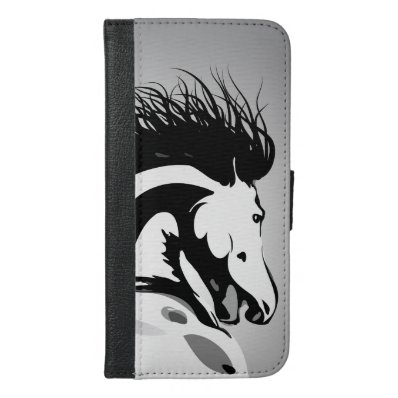 dynamic horse illustration iPhone 6/6S plus wallet case