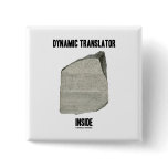 Dynamic Translator Inside (Rosetta Stone) Pinback Buttons