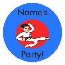 Dynamite Martial Arts Party Stickers stickers