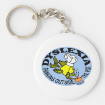 Dyslexia Chef Fish Sparky thinking outside the pot Keychains