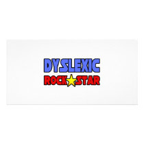 Dyslexic Rock Star photo cards by Dyslexia_Shirts Dyslexic Rock Star photo cards