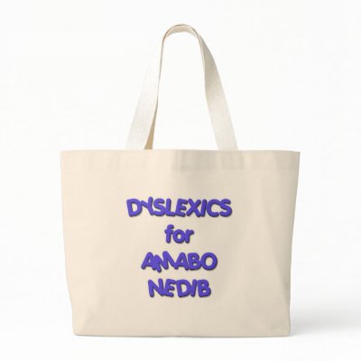 DYSLEXICS for OBAMA BIDEN - AMABO NEDIB Canvas Bag by ZENMONKEY