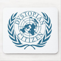 Dystopian citizen - dark blue mouse pad