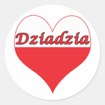 Dziadzia Polish Heart Sticker
