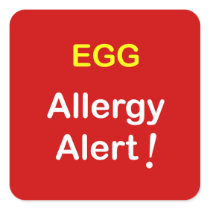 e1 - Allergy Alert - EGGS. Stickers