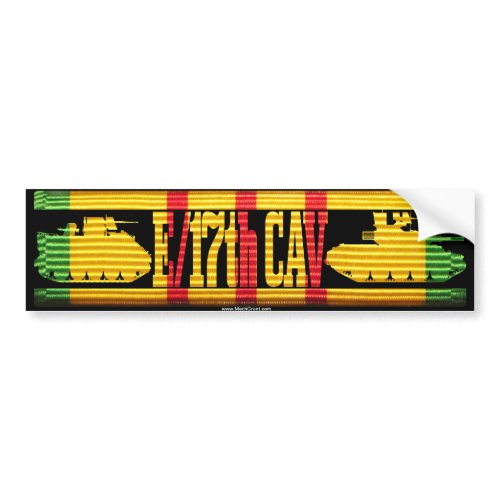 E/17th Cav Track & Tank Bumper Sticker bumpersticker