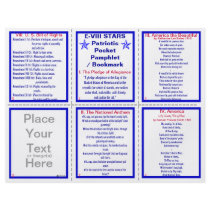 E-8** Patriotic Pocket Pamphlet / Bookmark Flyer Design
