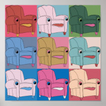 E.A.S.E chair goes Warhol - Square Print posters
