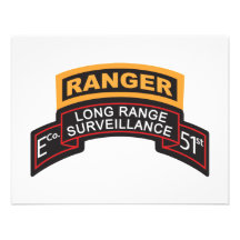 E Co 51st Infantry LRS Scroll, Ranger Tab Custom Invite