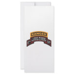 E Co 51st Infantry LRS Scroll, Ranger Tab Personalized Rack Card