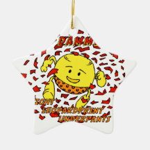 E-Damme Tight Leopardprint Underpants Christmas Ornament
