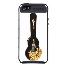 E-guitar in Burning Hardcase iPhone5 Skinit Cargo Cover For iPhone 5
